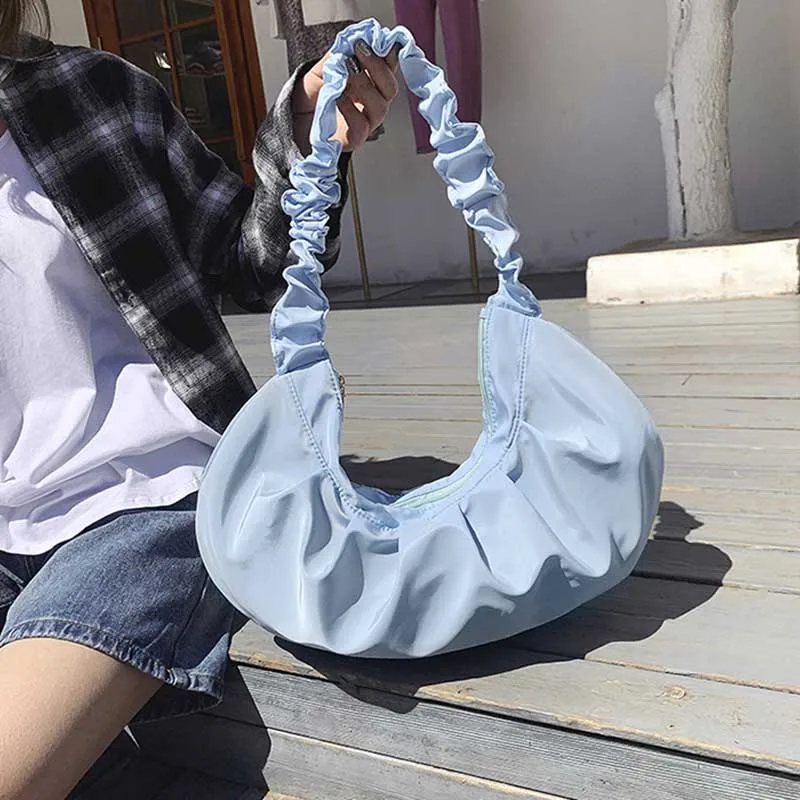 

Simple Solid Colors nylon Dumplings Bags For Women 2021 Shoulder Crossbody Handbags Female Travel Cross Body Bag