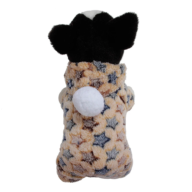 Одежда для собак пижамы флисовый комбинезон зимняя одежда теплая на четыре лапы