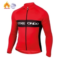 winter autumn cycling winter jacket long sleeve jersey thermal fleece bicycle shirt cycling winter men ropa ciclismo hombre