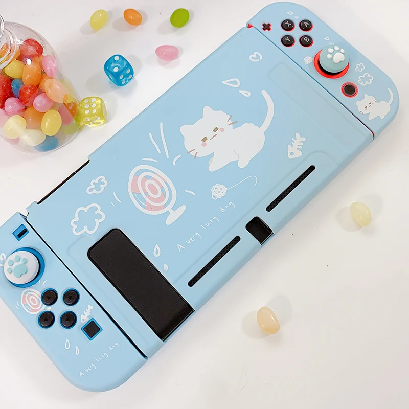 STARRY FOREST Мягкий защитный чехол с милым котом синего цвета для nintendo switch