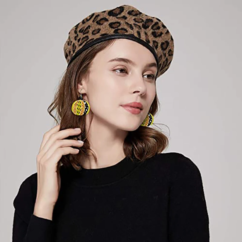 

Thanksgiving Day Faux Leather Dangle Drops Earrings Maple Pumpkin Women Earrings