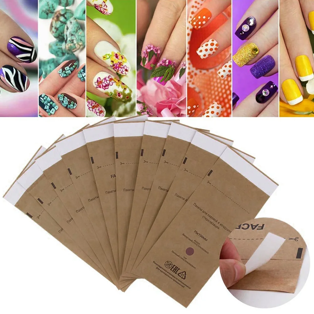 

Sterilizer Bag Microwave Sterilization Bags Disposable Nail Bag Gel Equipment Sterilizer Pouch Cosmetic Accessories