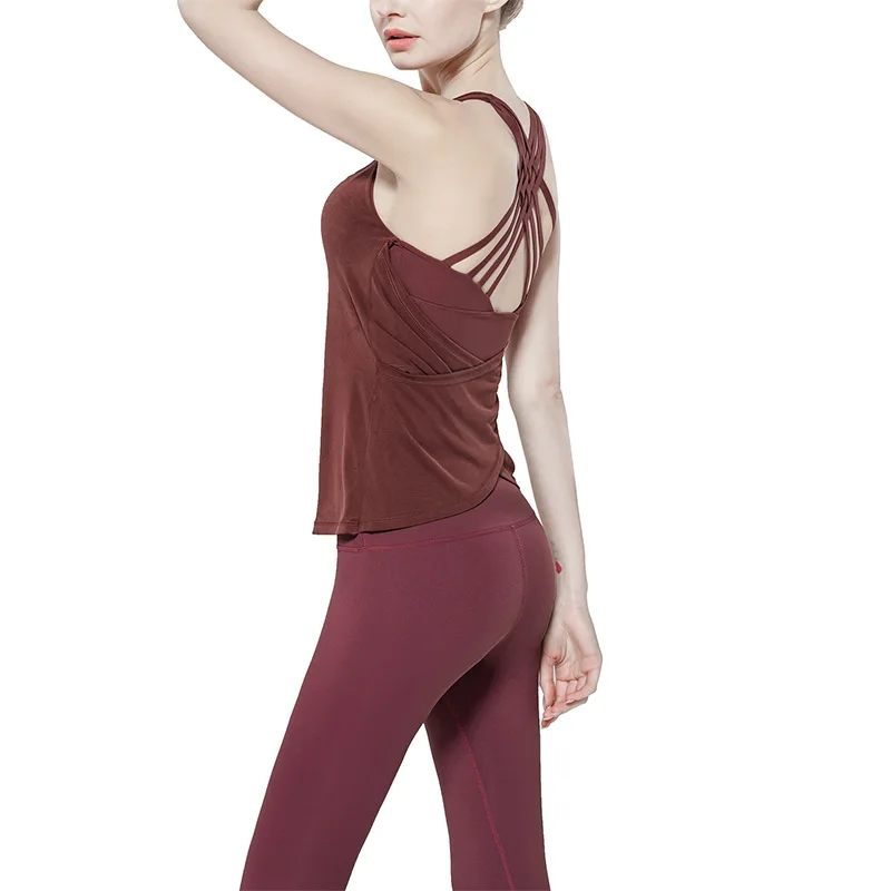 Sleeveless Sports Vest Yoga Crop Tops Women Sexy Cross Back Backless Shirt Workout Top Gym Tank Fitness |