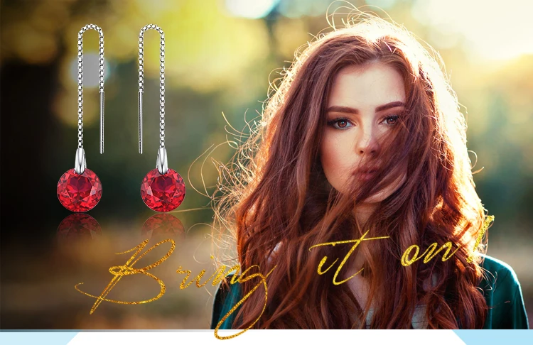 Jewelrypalace модные 5.59ct круглый СОЗДАН RUBY нити Серьги 925 серебро Красивые ювелирные изделия праздничное длинное Серьги для Для женщин