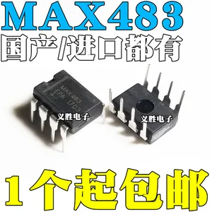 New and original MAX483CPA MAX483EPA DIP8 RS422/485 Import the RS - 485 transceiver chip DIP - 8, interface - RS422/485 transc