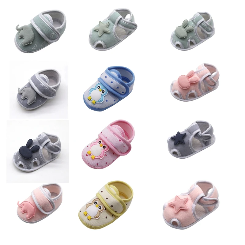 

Новая детская обувь; Обувь для новорожденных девочек с изображением животных из мультфильма; Обувь для малышей; Нескользящая черная хлопко...