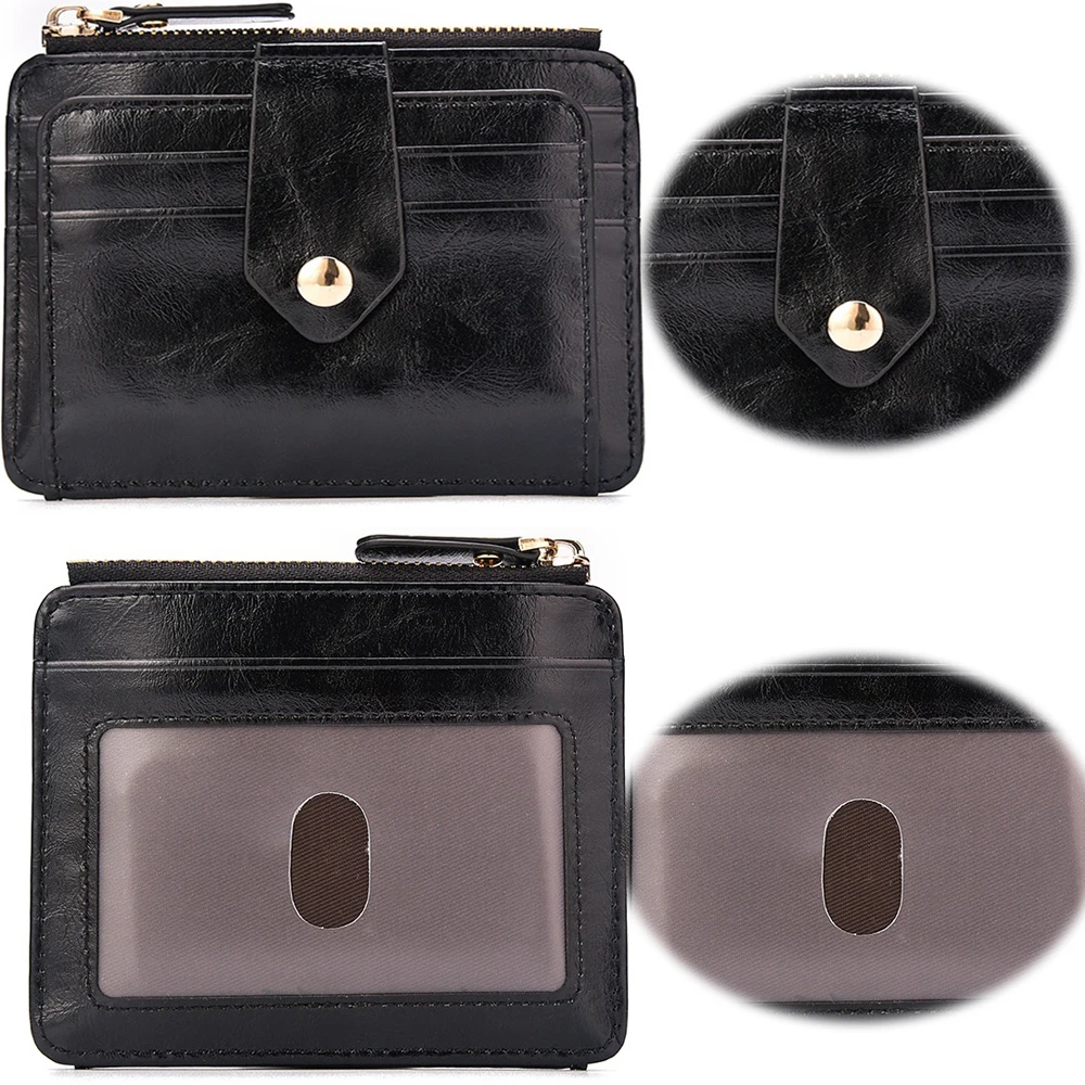 

Small Multi-card Anti-magnetic ID Holders Mini Unisex Credit Card PU Money Bag Pocket Business Card Organizer Wallet Coin Purse