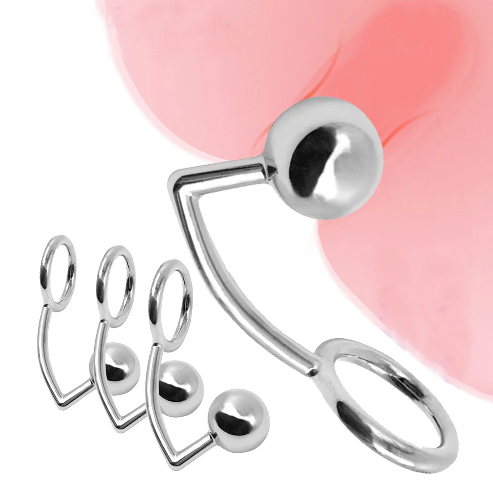 Металлический анальный крючок из нержавеющей стали анальная пробка с отверстием