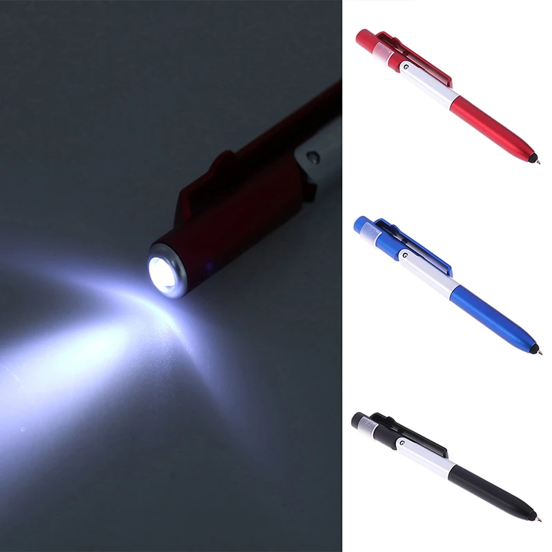 4-in-1 Folding Ballpoint Pen Screen Stylus Touch Universal mini Capacitive with LED For Tablet Cellphone |