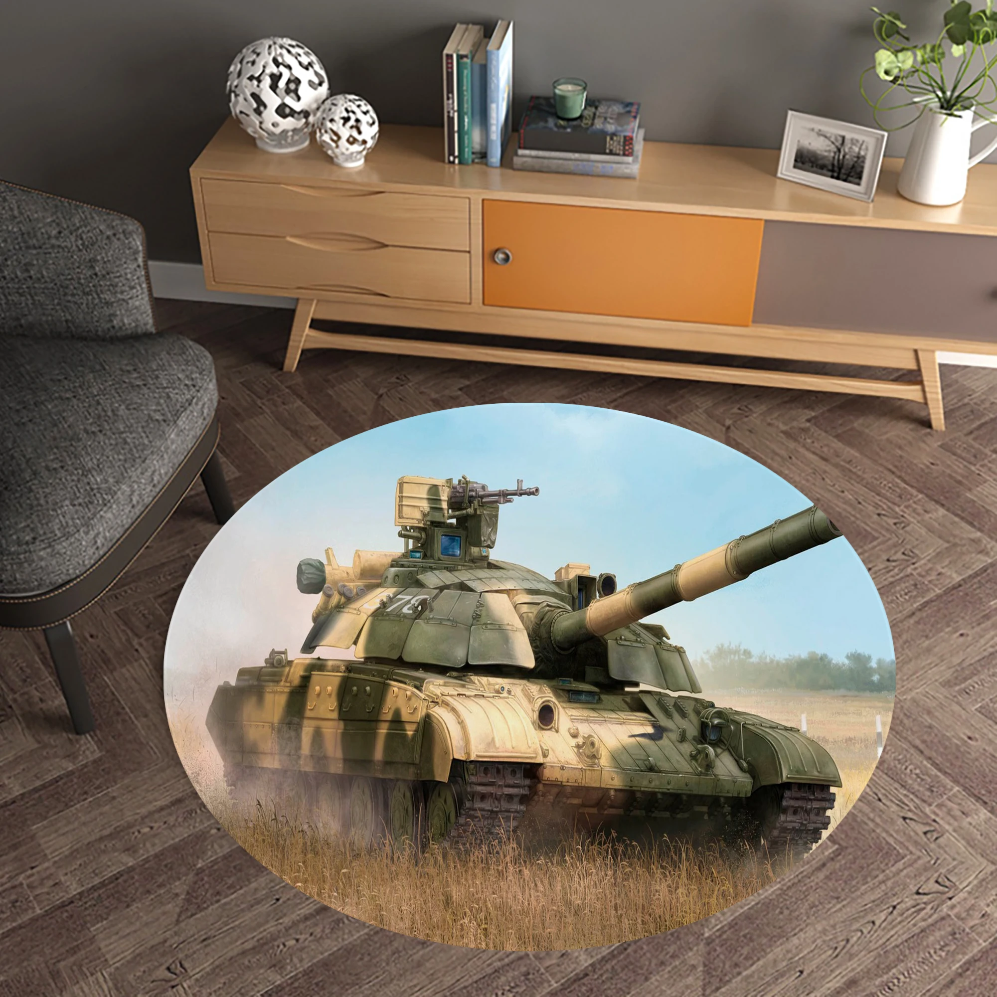 Круглый коврик с 3D рисунком в виде бака ковер для гостиной спальни коврики входа