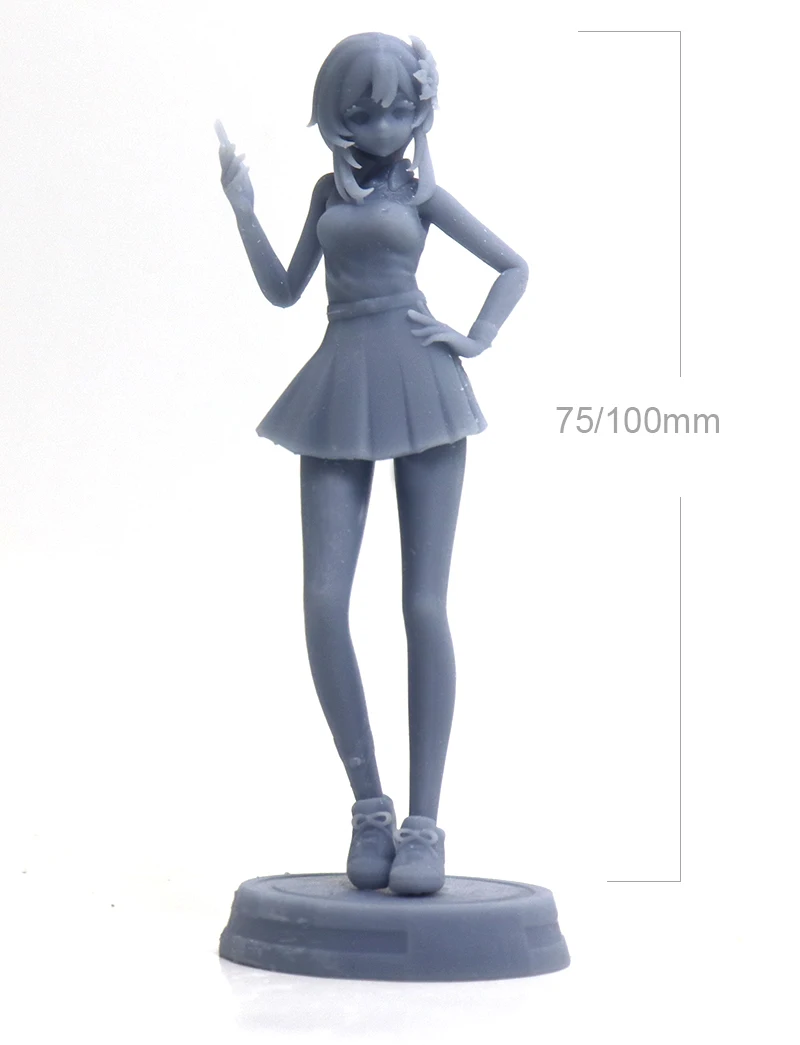 

1/24 75mm 1/18 100mm Resin Model Kits Cartoon girl Figure Sculpture Unpainted No Color RW-283