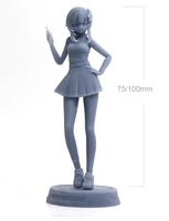 124 75mm 118 100mm resin model kits cartoon girl figure sculpture unpainted no color rw 283