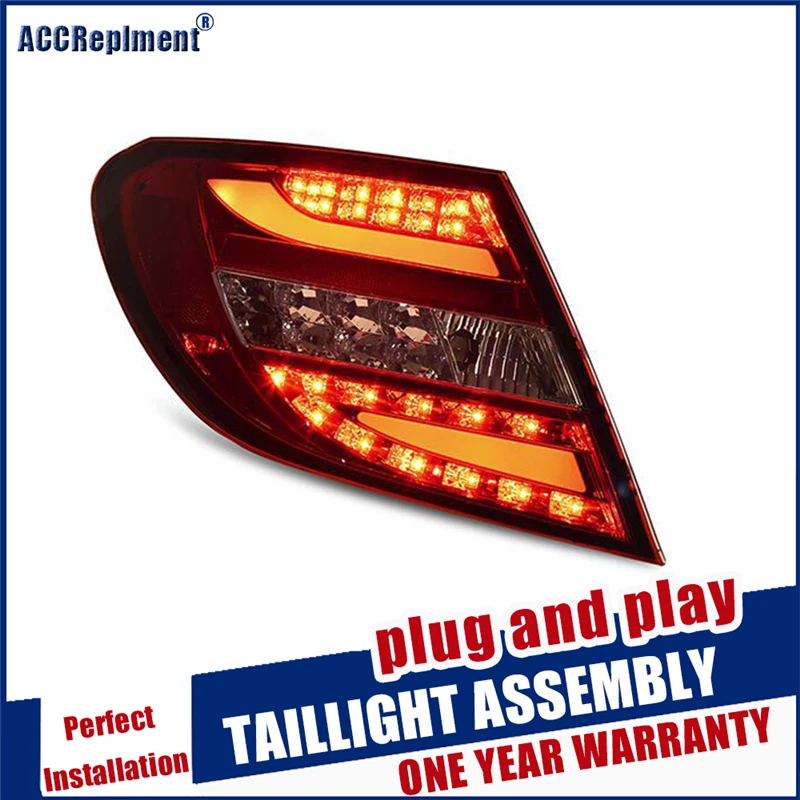 

Car styling Accessories for C-class W204 rear Lights led TailLight 2007-2010 for W204 Rear Lamp DRL+Brake+Park+Signal lights led