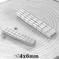 201000pcs 4x6 mm search minor strong magnet 4mm x 6mm bulk small round magnets 4x6mm neodymium disc magnets 46 mm n35 magnetic