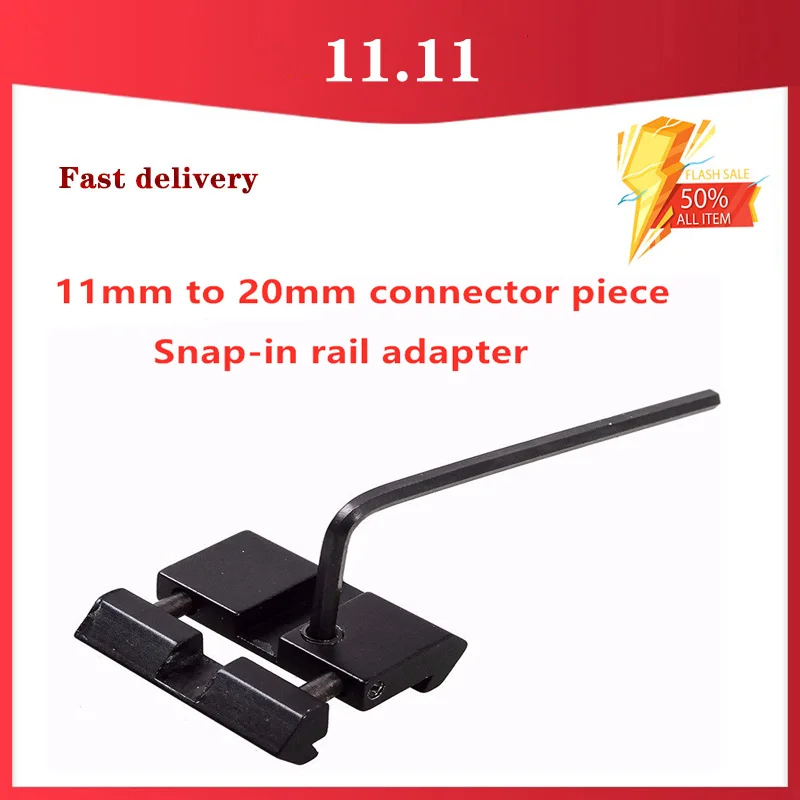 

Magorui Dovetail to Weaver Picatinny Adapter Snap In Rail Adapter 11mm to 22mm Adapter