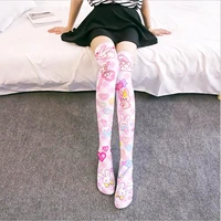 cute rabbit strawberry over the knee stockings cartoon cat paw print lady sexy long tube thigh stockings girl lolita cosplay