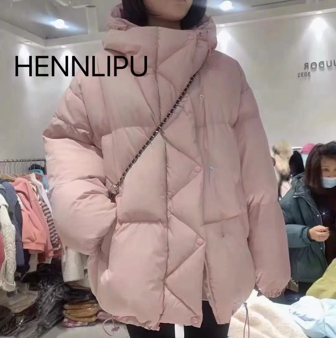 

Новинка 2021, Модный женский пуховик HENNLIPU