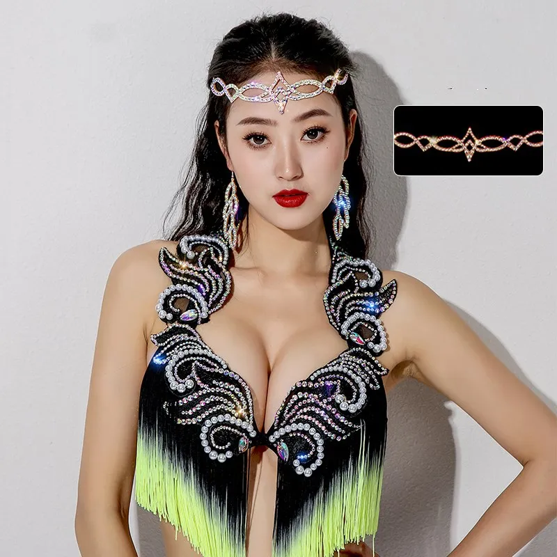 Цепочка для волос Bellydance в стиле бохо аксессуары танцора выступления шоу сердца