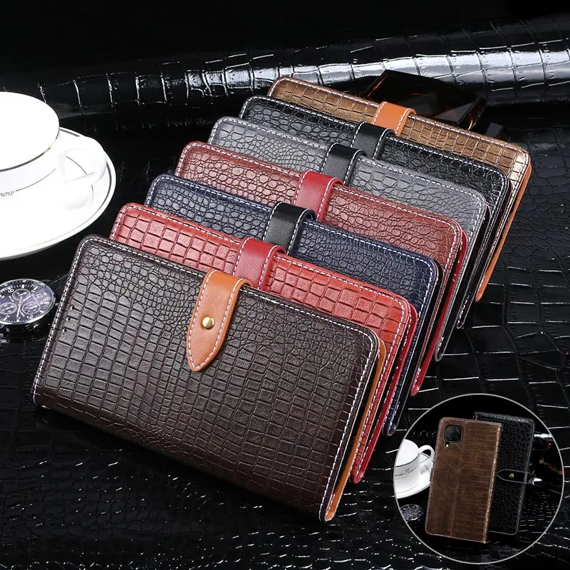 

Case For Huawei Nova 6 SE Case Cover Crocodile Grain Flip Leather Case For Huawei Nova 6 SE Cover Business Phone Case