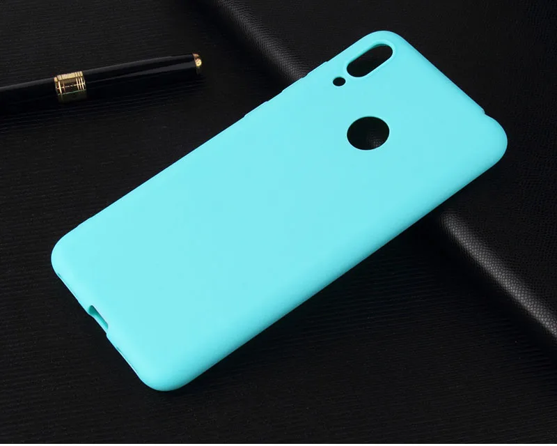 Небесно-голубой Яркий Силиконовый мягкий чехол для Xiaomi Redmi Note 5 6 7 8T Pro Чехол Redmi 5A 6A 7A 8A Redmi S2 GO K20 матовый однотонный разноцветный чехол - Цвет: Небесно-голубой