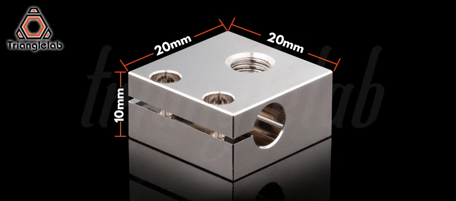 Trianglelab Швейцарский CR10 медный тепловой блок для CR10 Hotend cr-10 Hotend для mk8 сопла BMG экструдер ender3 cr-10s