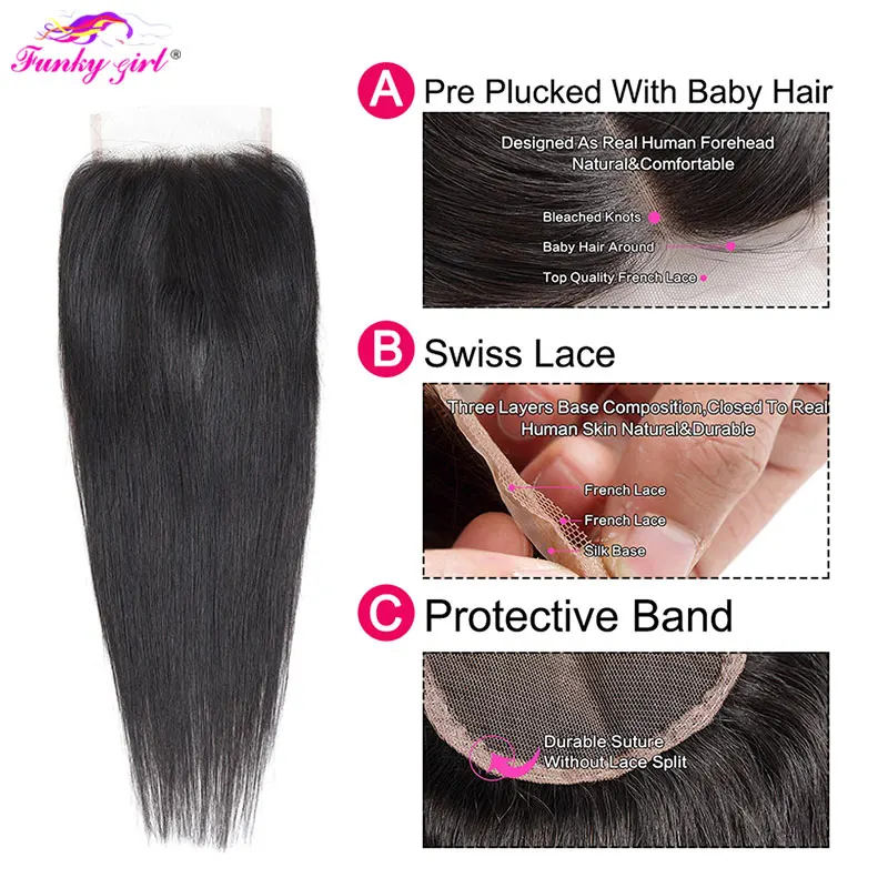 Пряди перуанских волос с фронтальной волнистыми волосами для девочек 30 дюймов