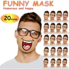 Шарф для защиты от солнца для взрослых, дышащая велосипедная маска с выхлопными губками, моющаяся смешная маска для лица, модные маски