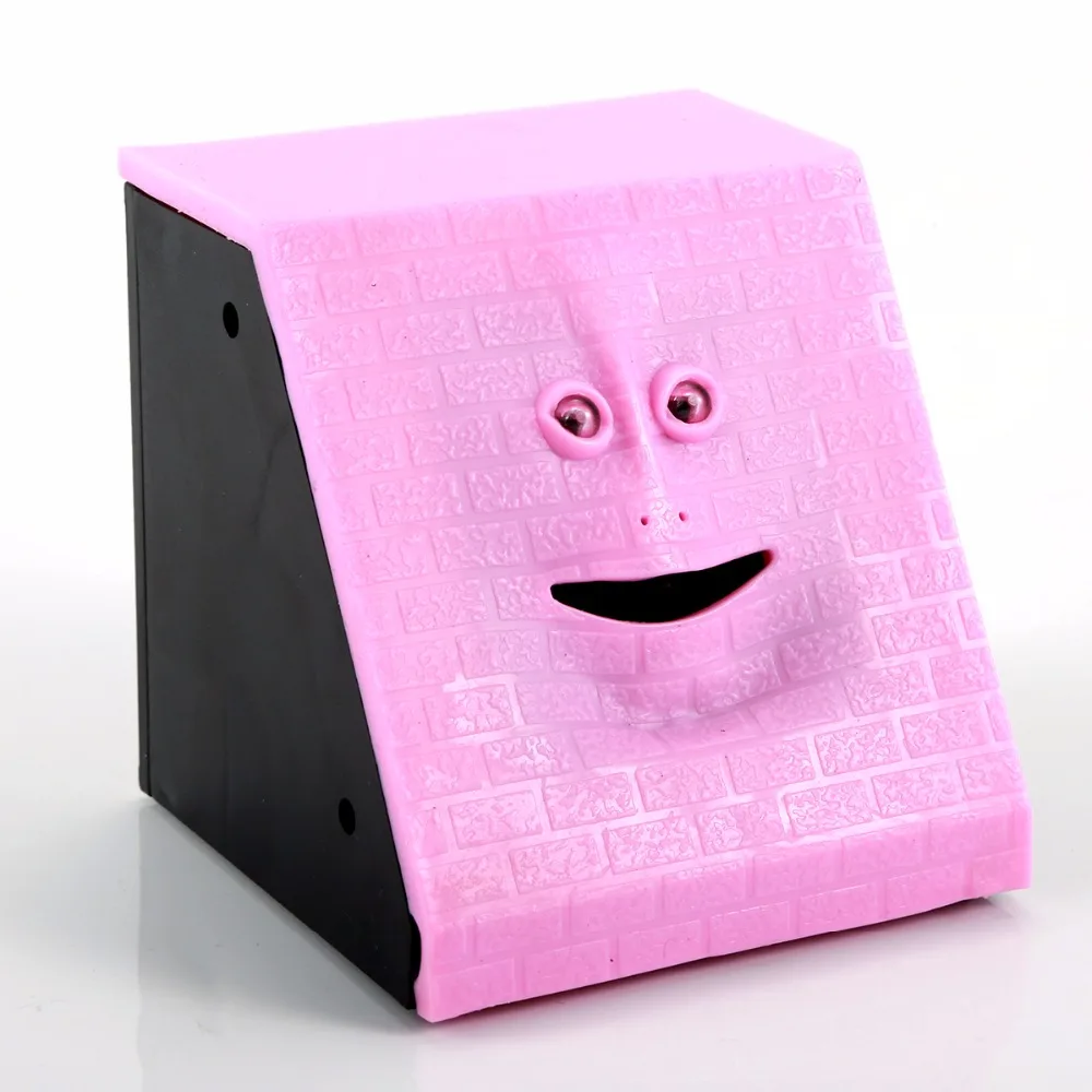 Копилка для денег с изображением кирпичной поверхности забавная копилка лица