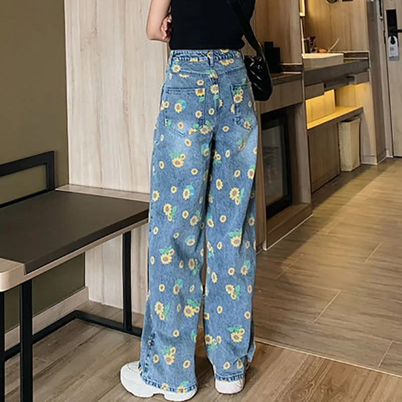 2020 New Fashion Printed Denim Pants 