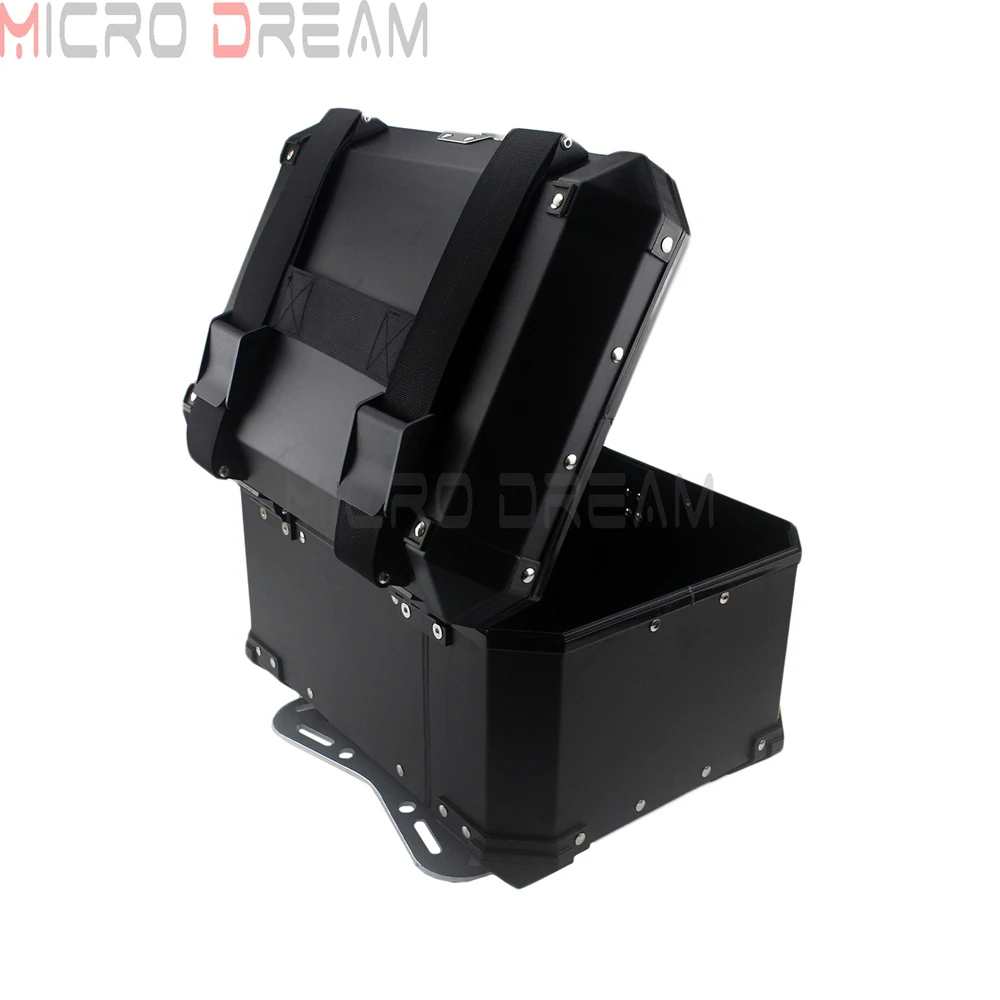 45л Топ чехол для мотоциклов Алюминиевая багажная задняя коробка Topcase