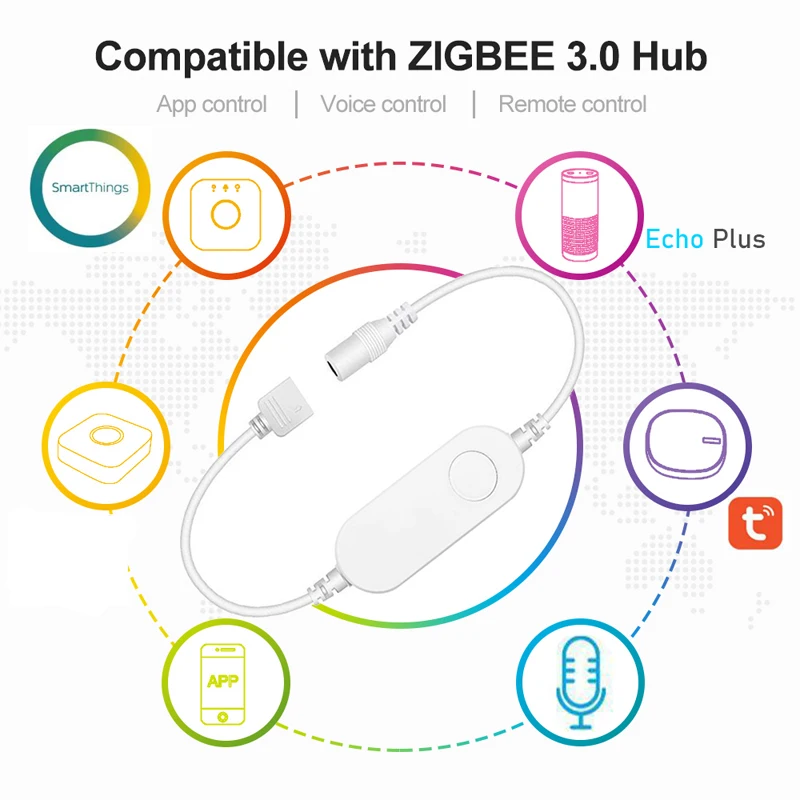 Zigbee RGB контроллер 1 10 м DC12V 5050 60 светодиодный s/M полосы светильник + Мощность