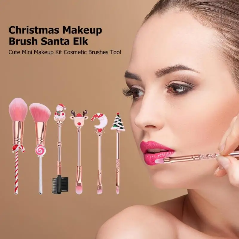 5/6 шт. детские косметические кисти Санта Клаус|Аппликатор теней для век| |