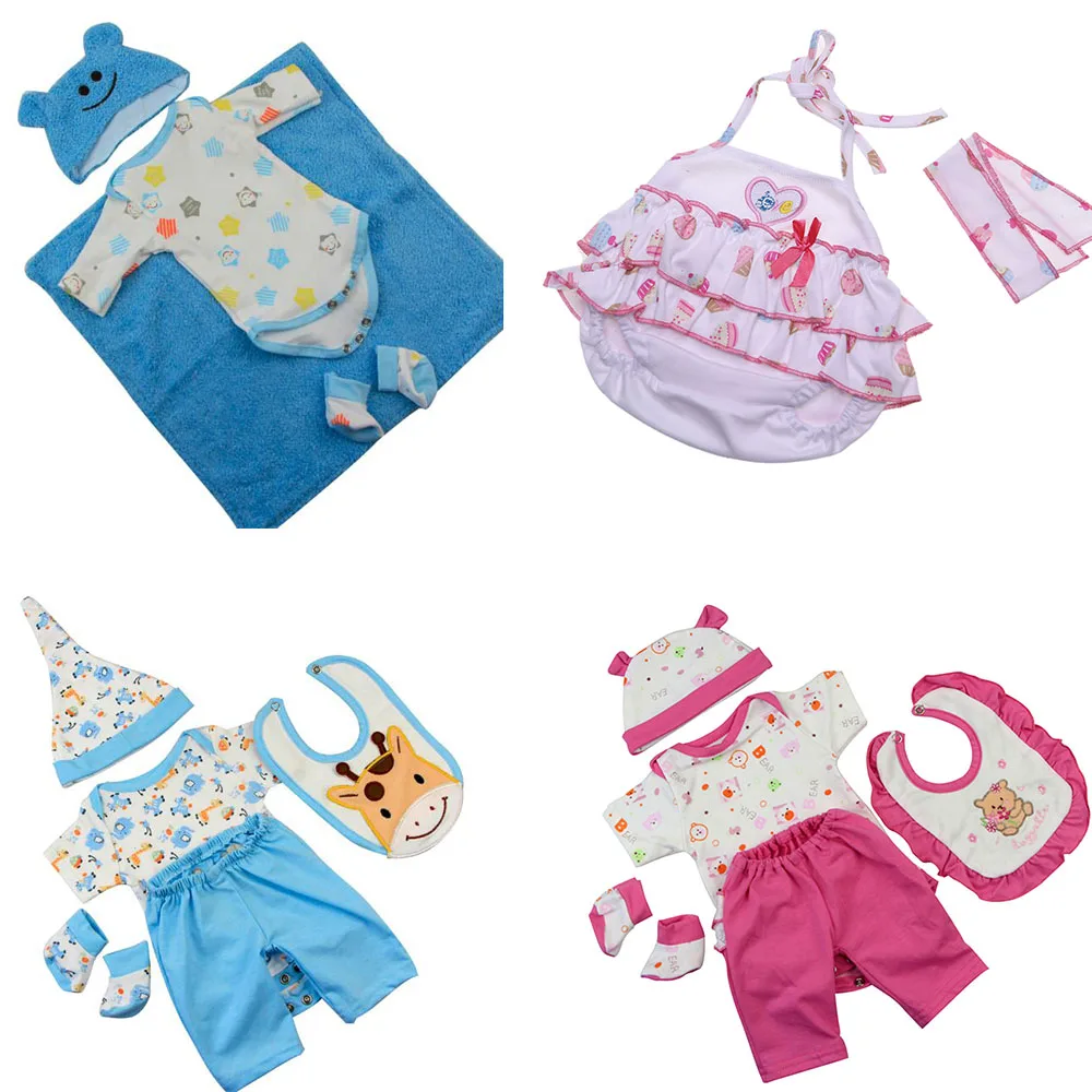 

Кукольное платье для новорожденных девочек и мальчиков 17-19 дюймов, хлопковая одежда высокого качества