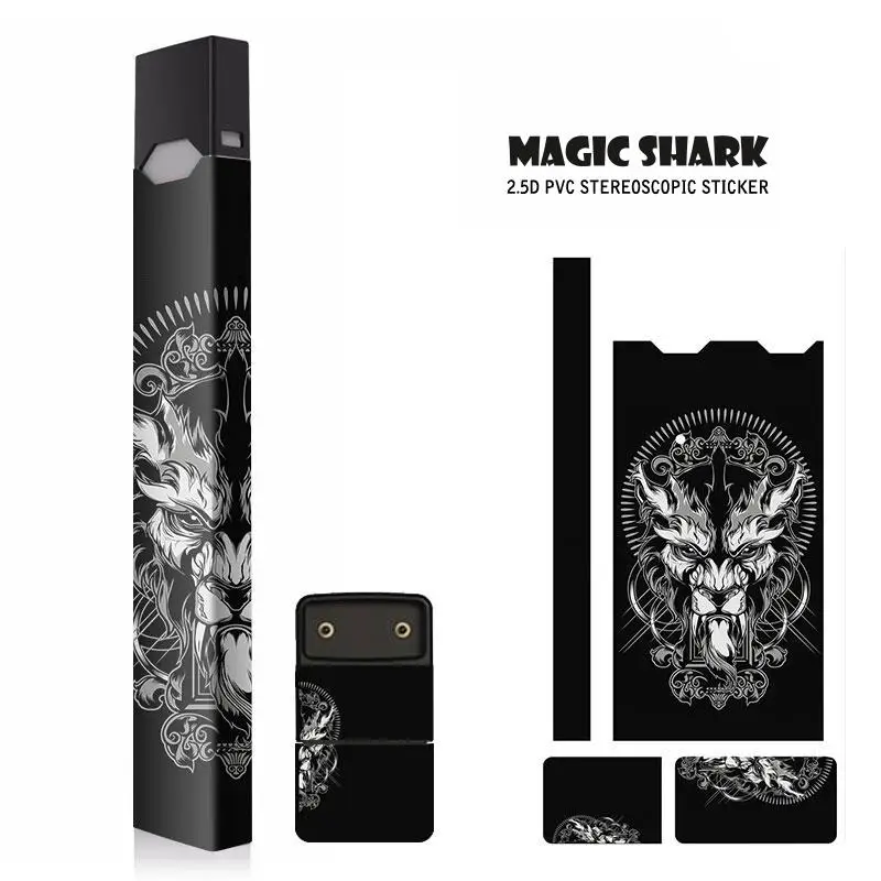 Волшебная Акула модный Зонт с деревянным принтом Череп булыжник наклейка на