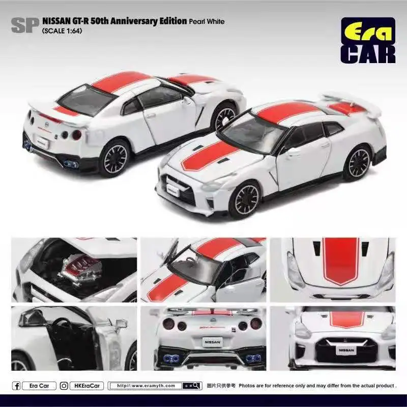 

Era Car 1:64 Nissan GT-R 50th Anniversay Edition Bayside white-red Diecast Model Car