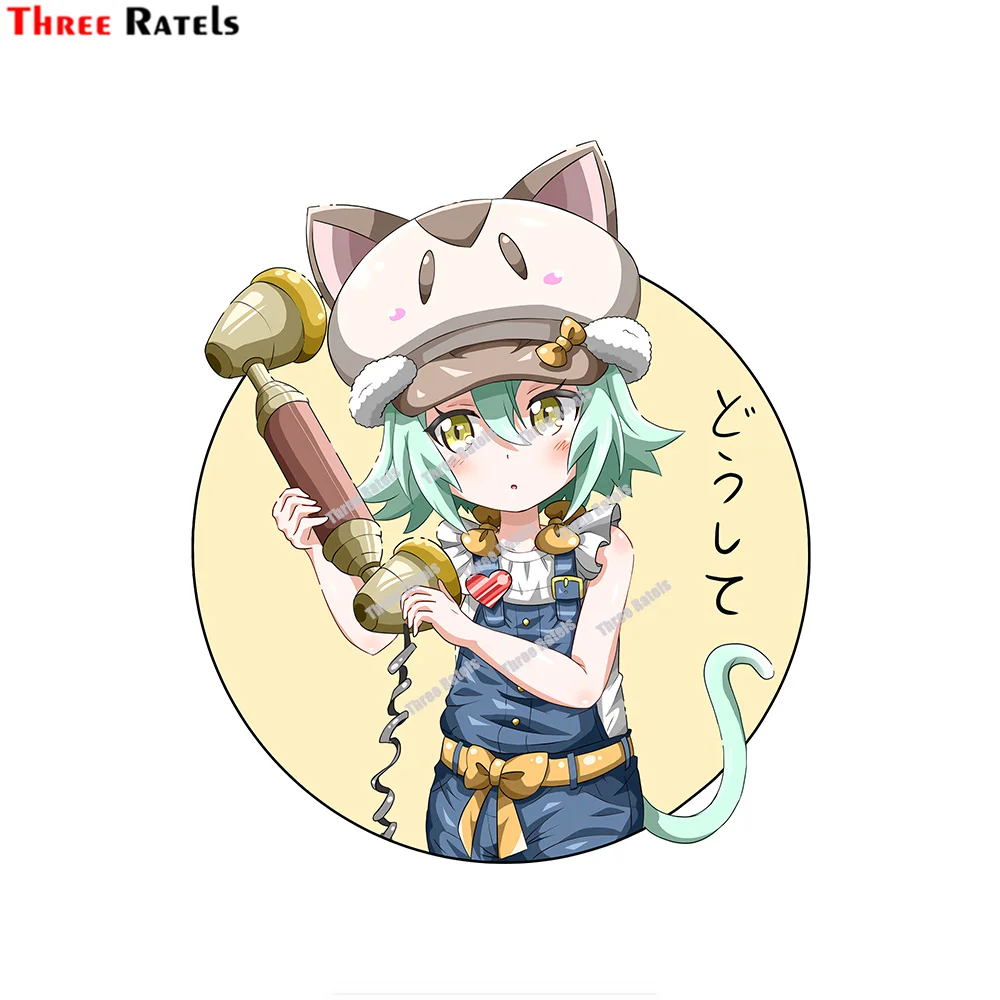 

Наклейки Three Ratels D438 Genba Neko и какао Nekopara для крышки топливного бака бампера багажника Декор против царапин пленка аксессуары