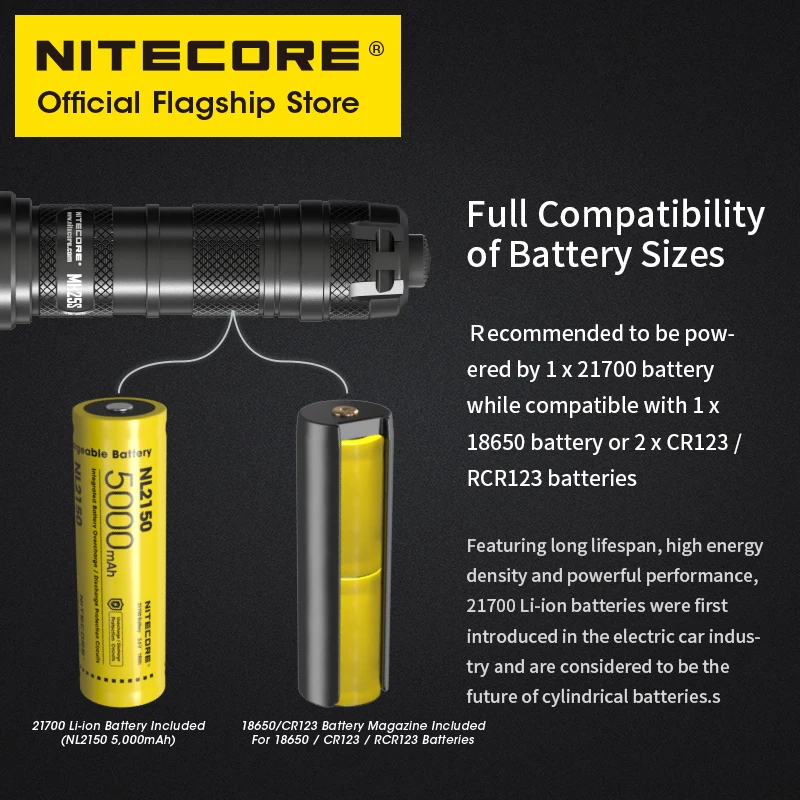 NITECORE MH25S Spotlight Long-range Portable Usb Rechargeable Flashlights Camping LED Police Tactical Lamp 21700 Lithium Battery enlarge
