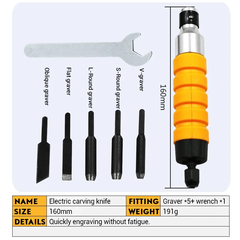 Electric Chisel Furniture Woodworking Root Carving Knife Hanging Mill Carve Wood Lettering Tool Flexible Engraving Set h2 | Инструменты