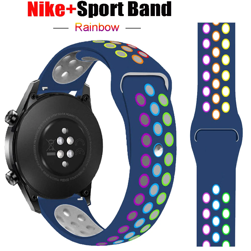 

20mm/22mm strap for Samsung Galaxy watch 3/46mm/42mm/Active 2/Gear S3 Frontier Silicone bracelet Huawei watch GT/2/2e/Pro band