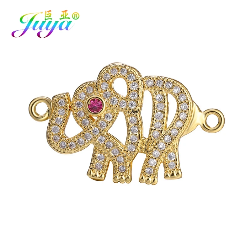 Gold Juya DIY Ювелирные компоненты поставки кубического циркония Дракон Цветок Хамса Разъем аксессуары для женщин серьги браслет Изготовление - Цвет: Gold