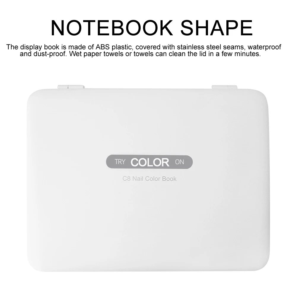 

Showing Book Pedicure DIY Manicure Foldable Nail Display Chart Gift Portable No Pasting With Fingernail Tips ABS 120 Colors Card