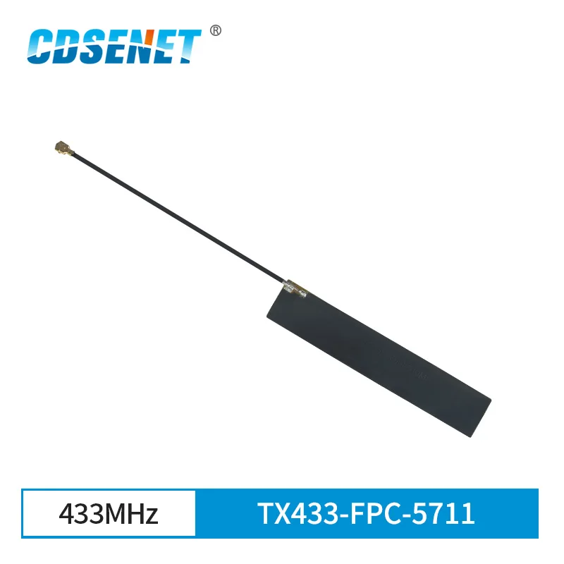 Antena Wifi FPC IPX 2.5dBi, alta ganancia, TX433-FPC-5711, flexible, omnidireccional, 433MHz, 10 unids/lote