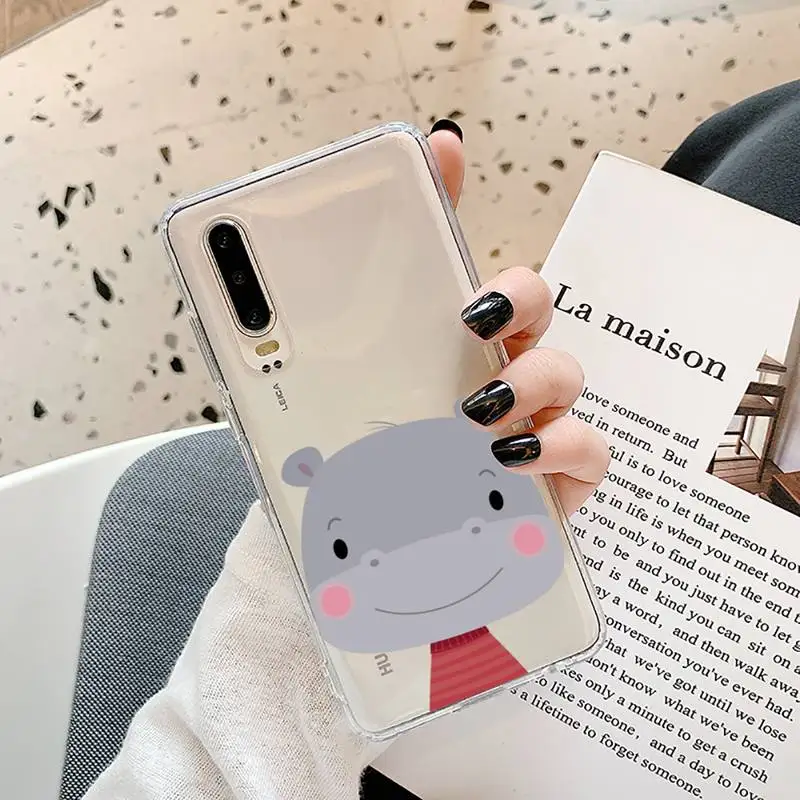 

Cute cartoon animal elephant Phone Case Transparent for Samsung A71 S9 10 20 HUAWEI p30 40 honor 10i 8x xiaomi note 8 Pro 10t 11
