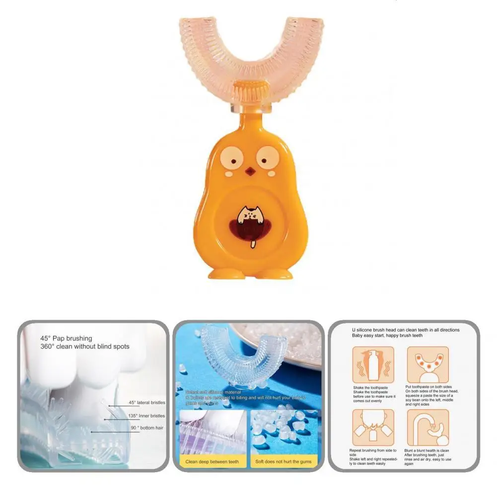 

Vibrant Color Useful Cartoon Shape Teether Toothbrush Comfortable Handle for Unisex