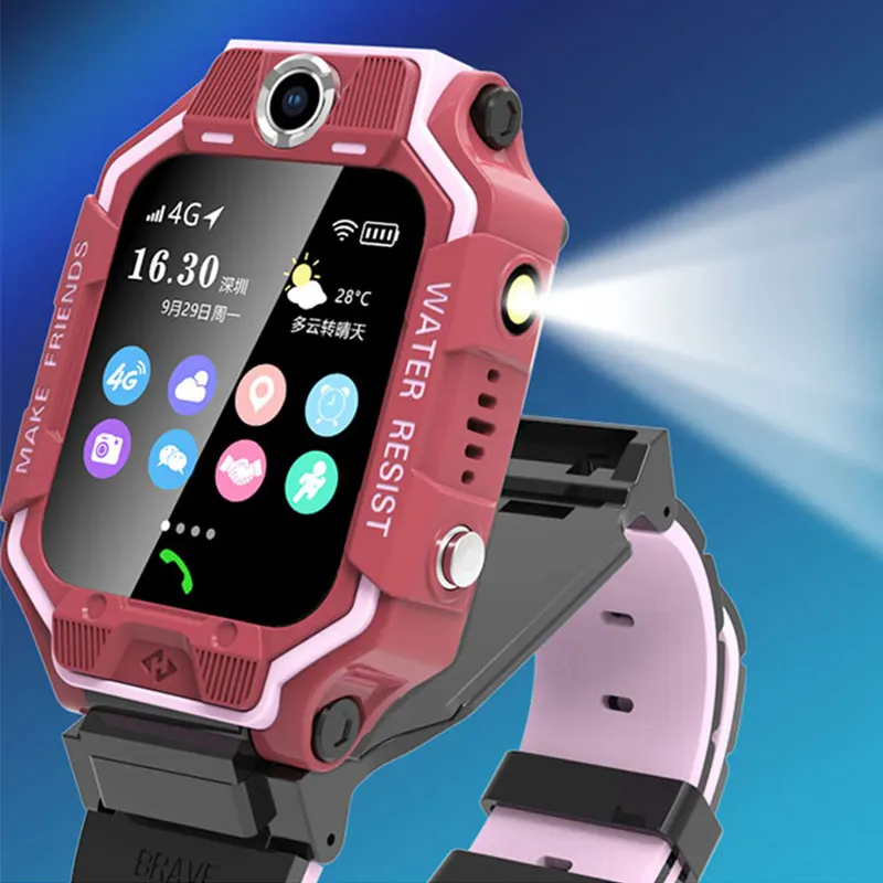 

5Pcs/Lot Children's Smart Watch With 90 Degree Rotatable Camera GPS Tracker 4G HD Voice IPX7 Waterproof Intelliengent Watch