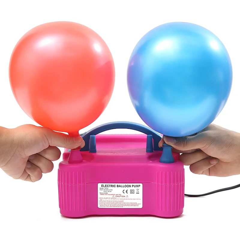 

Fast Portable Electric Balloon Air Pump Inflator EU/US/UK/AU Plug Double Hole Nozzle Balloon Inflator Air Blower Inflatable Tool