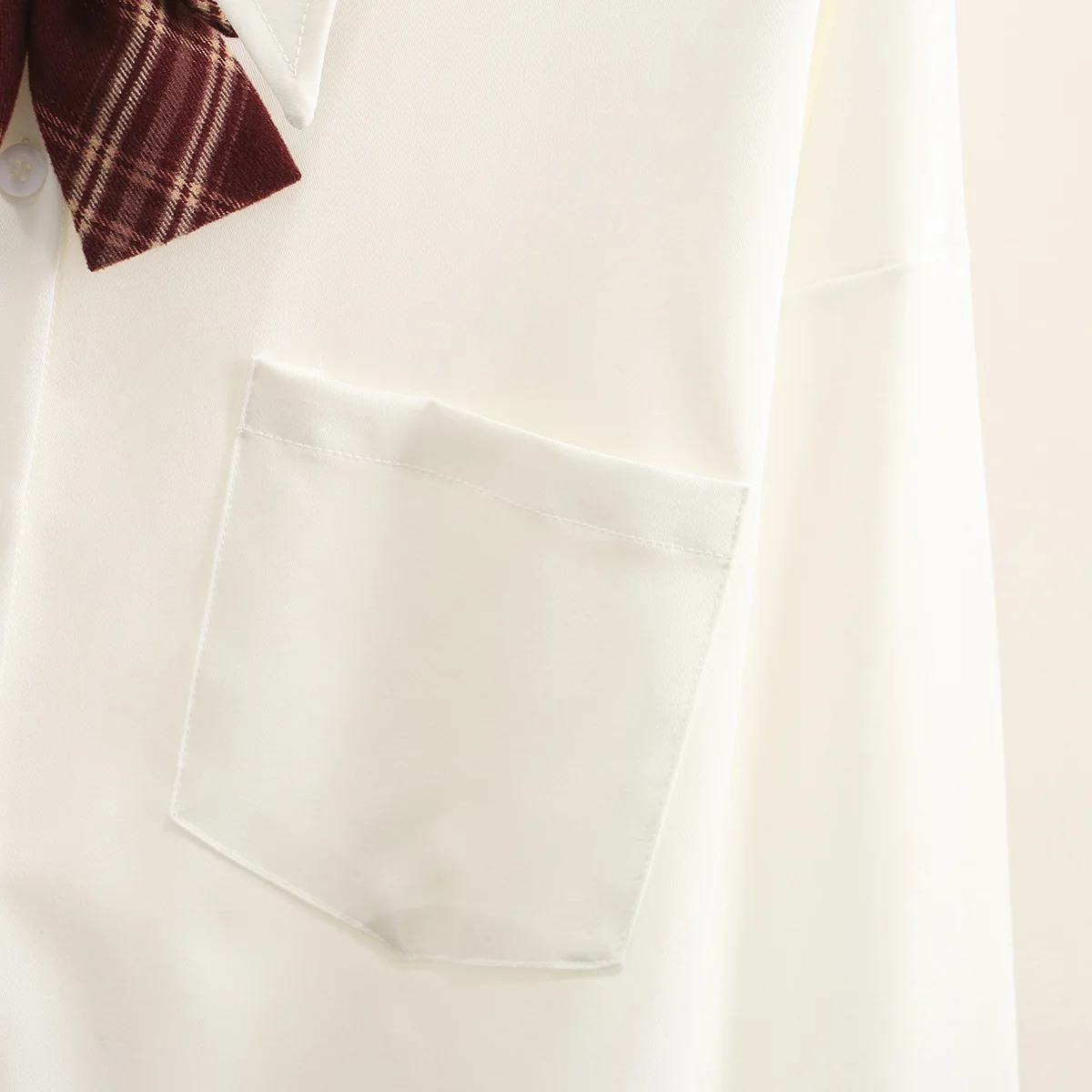 

Women's Clothing Blouses&Shirts Plus Size Spring 2021 Fashion Casual Sweet Bow Single Pocket Tops Camisa De Las Mujeres