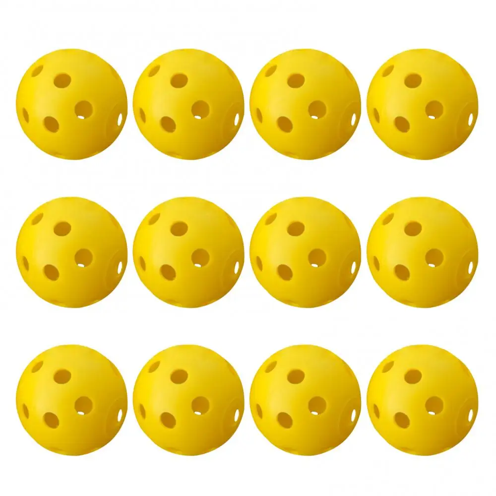 

12Pcs Golf Training Balls Plastic Airflow Hollow with Hole Golf Balls Outdoor Golf Practice Balls Golf Accessories