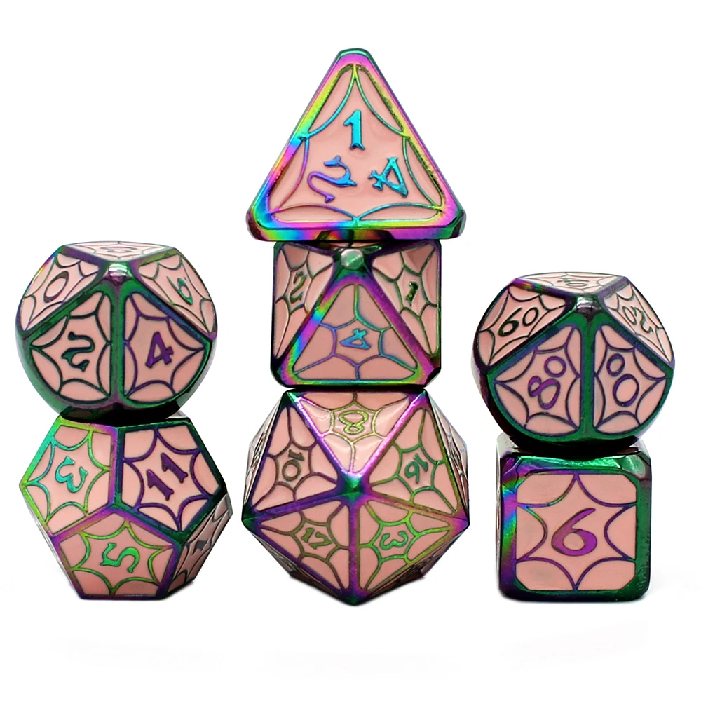 2020 новые DnD металлические кости RPG MTG включают в себя мешок для настольных RPGs игр 7
