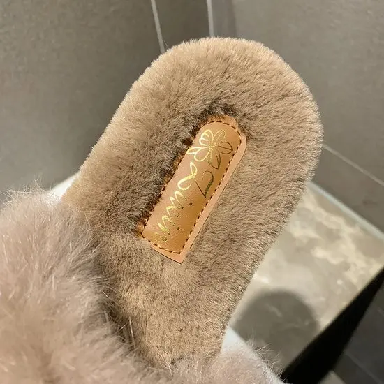 Natural Sheepskin Winter Warm Fur Slippers Women Home Shoes Indoor Slipper Luxury Wool Slippers Woman Casual Slippers